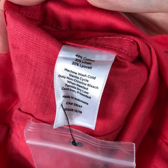 Talbots Coral Pink Button Lightweight Jacket - Picture 8 of 8